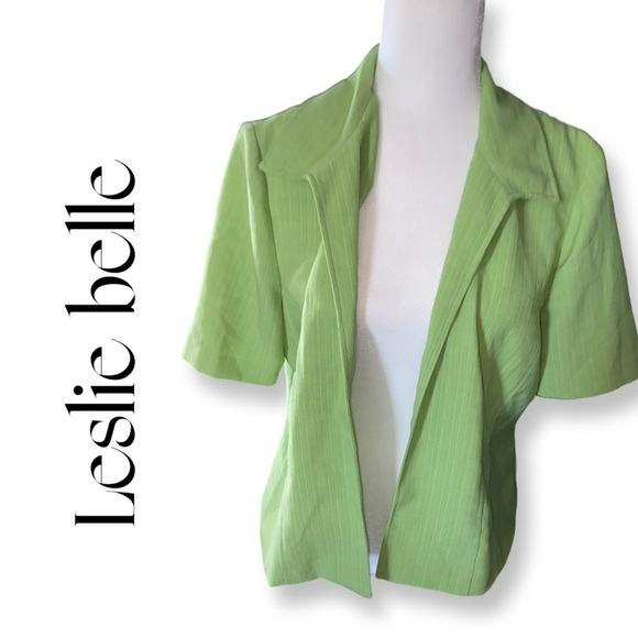Vintage Leslie Belle Short Sleeve Blazer - 12 - Picture 1 of 6